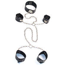 Sm Werkzeuge Sex Handschellen Knöchel Cuff Hals Ring mit Metall Kette Sex Bondage Sex Restraint Sm Set